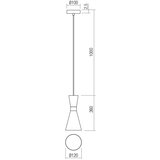  Redo 01-2711 - Visilica na sajli KILT 1xE27/42W/230V prečnik 12 cm crna | Eponuda.com