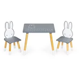 EcoToys WH141 set dječji stol sa stolicama zeko