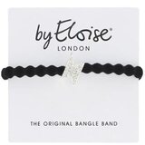 By Eloise London Silver Bling Diamanté Bolt Black elastika za lase | Shoptok.si