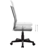  Uredska stolica siva 44 x 52 x 100 cm od mrežaste tkanine | shoptok.hr