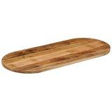 Stolna ploča 80x40x2,5 cm ovalna od masivnog grubog drva manga | shoptok.hr