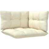 vidaXL Kutna vrtna sofa s krem jastucima od masivne borovine | shoptok.hr