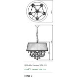  Incanti ICA P5 01 01 - Luster na lancu CANDORE 5xE14/42W/230V | Eponuda.com
