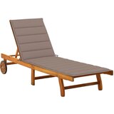 Maison Chic Vrtni Ležalnik - Sončna ležalnik z blazino trden akacijev les, (22043293) | Shoptok.si