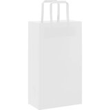 vidaXL Papirnate vrečke 50 kosov z ročaji bela 21x11x36 cm | Shoptok.si
