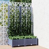 Furnova Cvetlično korito z oporno mrežo temno sivo 80x40x121,5 cm PP, (21920570) Cene