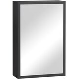 Nesta Zrcalna omarica za kopalnico, stenska, 3 police, črna, 40 x 15 x 60 cm, varčna s prostorom, (5000493124) Slike