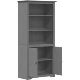  Regal za knjige BODO sivi 80x40x173 cm od masivne borovine | Eponuda.com