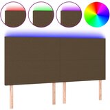 vidaXL LED uzglavlje tamnosmeđe 160x5x118/128 cm od tkanine - Tamno smeđa 160 x 5 x 118/128 cm 1 | shoptok.hr