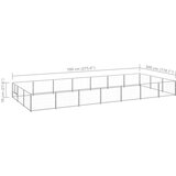 vidaXL kavez za pse srebrni 21 m² čelični | shoptok.hr