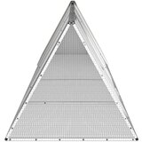vidaXL Kletka za zajce siva 403,5x80,5x71 cm pocinkano jeklo Cene