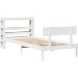 Maison Chic Posteljni okvir - Enojna postelja - Postelja za odrasle brez vzmetnice bel 90x200 cm trdna borovina-J7000, (21766168) | Shoptok.si