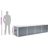  Vrtna sadilica od pocinčanog čelika 320 x 80 x 77 cm siva | Eponuda.ba