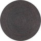 vidaXL Preproga iz jute okrogla ročno delo 150 cm temno siva | Shoptok.si