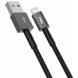 MS Industrial CABLE USB-A 2.0 ->LIGHTNING, 2m, crni