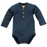 Pinokio Kids's Secret Forest Longsleeve Polo Bodysuit Navy Blue | shoptok.hr