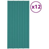 Krovni panel 12 pcs Zelena 100 x 45 cm Pocinčani čelik - Zelena 100 x 45 cm 12 | shoptok.hr