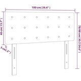  Uzglavlje svjetlosivo 100x5x78/88 cm baršunasto | shoptok.hr