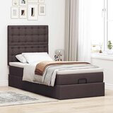 vidaXL otomanski okvir kreveta s madraca tamnosmeđi 100x200cm tkanine | shoptok.hr