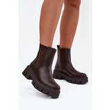 Boto Women's ankle boots Fivienne warm eco leather dark brown | Shoptok.si