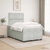  Boxspring krevet s madracem Svjetlosiva 120 x 190 cm Baršun | shoptok.hr