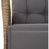  7-dijelni vrtni blagovaonski set od poliratana s jastucima bež | shoptok.hr