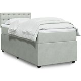 vidaXL spring krevet s madracem svjetlosivi 90x190 cm baršunasti | shoptok.hr