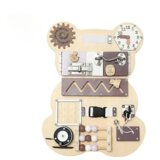Monkey Gym Didaktična manipulativna tabla za otroke z medvedkom - les, (5000077403) | Shoptok.si