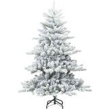 vidaXL Umjetno božićno drvce s nogom with 15 LEDs Bijelo 150 cm PVC | shoptok.hr