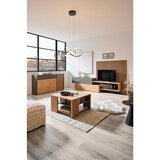 CARRYHOME Klubska Miza Gibarian, Barva Hrasta, Siva | Shoptok.si