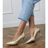 D/CEO Gold classic women's pumps with rhinestones Klessa | Shoptok.si