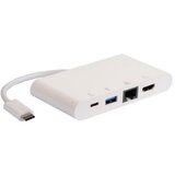 E-green Adapter USB 3.1 tip C (M) - HDMI + USB3.0 + RJ45 + tip C (F) beli | ePonuda.com