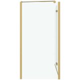  Ograda za tuš Zlatno 120 x 68 x 130 cm ESG staklo i aluminij | shoptok.hr