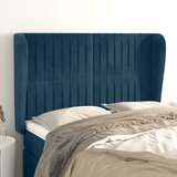  Uzglavlje s ušima tamnoplavo 147x23x118/128 cm baršunasto | shoptok.hr