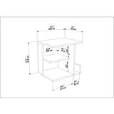 Hanah home noćni ormarić karamira white | ePonuda.com