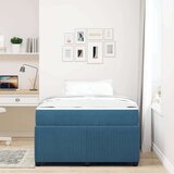  Posteljni okvir z vzmetnico Modra 120 x 190 cm Žamet, (5000127950) | Shoptok.si