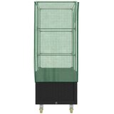  Povišena gredica s pokrovom i kotačima 80 x 50 x 182 cm Crna | shoptok.hr