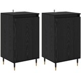  Kreveta 2 pcs Crni hrast 40 x 35 x 70 cm Obrađeno drvo i čelik | shoptok.hr
