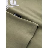 Ombre Men's motorcycle style printed t-shirt - olive | Shoptok.si
