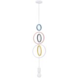 Candellux Lighting Bela/rožnata otroška svetilka s kovinskim senčnikom Single – | Shoptok.si