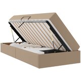  Krevet s madracem i skladištem 2 pcs Boja cappuccina Koža | shoptok.hr