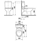 Jika SIKOSJNE61395 Neo talna WC školjka monoblok talni izliv | Shoptok.si