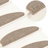  Prostirke za stepenice 15 kom 65x21x4 cm Smeđe poluokrugle velike | shoptok.hr
