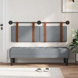  Držeće uzglavlje Zidne Svijetlo siva 130 x 55 x 5 cm Antikni PU - Svjetlosiva 120 cm bez LED | shoptok.hr