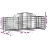 Lučne gabionske košare 2 kom 200x50x60/80 cm pocinčano željezo | shoptok.hr