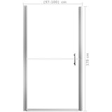  Vrata za tuš od mutnog kaljenog stakla 100 x 178 cm | shoptok.hr