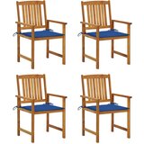Maison Chic Vrtni stoli - Stol za vrt z blazinami 4 kosi trden akacijev les JS2322, (21876391) | Shoptok.si