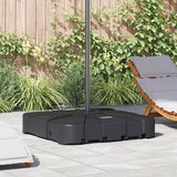 vidaXL Podloga za suncobran Crna Plastika 88 x 88 x 19 cm Rotirajuća | shoptok.hr