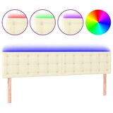  Uzglavlje krem 180 x 5 x 78/88 cm od umjetne kože | shoptok.hr