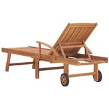  Ležalniki 2 kosa z modro blazino trdna tikovina, (20662516) | Shoptok.si